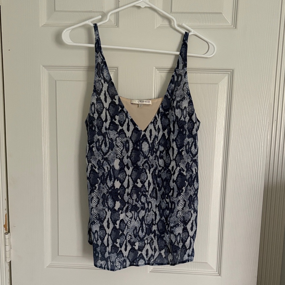 Lavender Brown Snakeskin Tank Top